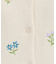 花刺繍 クルーニットカーデ
