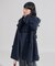 ウーリー ハイネック テントラインミドルコート