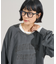 ピグメント ロゴクロップドスウェット