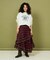 ネルチェック アシメ フリルスカート
