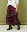 ネルチェック アシメ フリルスカート