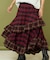 ネルチェック アシメ フリルスカート