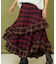 ネルチェック アシメ フリルスカート