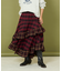 ネルチェック アシメ フリルスカート