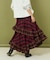 ネルチェック アシメ フリルスカート