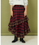 ネルチェック アシメ フリルスカート