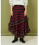 ネルチェック アシメ フリルスカート