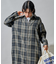 オンブレチェック シャツワンピース