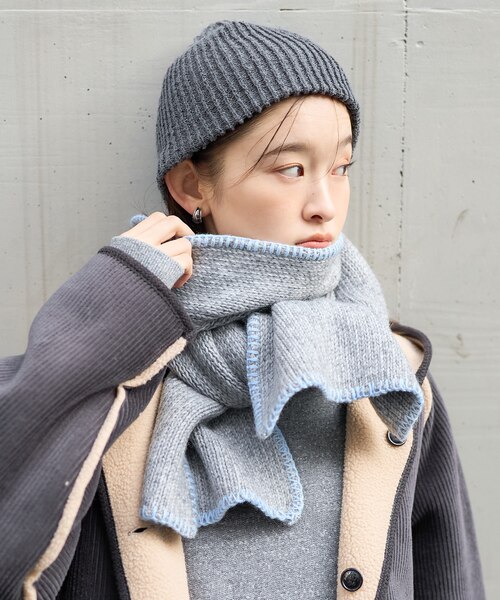 配色 ブランケットステッチマフラー｜フリークスストアの通販｜&mall