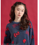 【11月6日12:00～販売開始】「HELLO KITTY」 シャギー リボン 総柄 ニット