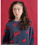 【11月6日12:00～販売開始】「HELLO KITTY」 シャギー リボン 総柄 ニット