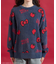 【11月6日12:00～販売開始】「HELLO KITTY」 シャギー リボン 総柄 ニット