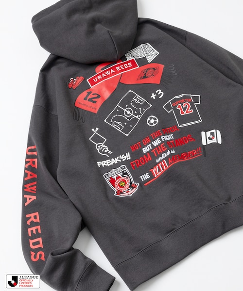 J.LEAGUE × FREAK'S STORE 別注SUPPORTERS ZIP HOODIE【浦和レッズ