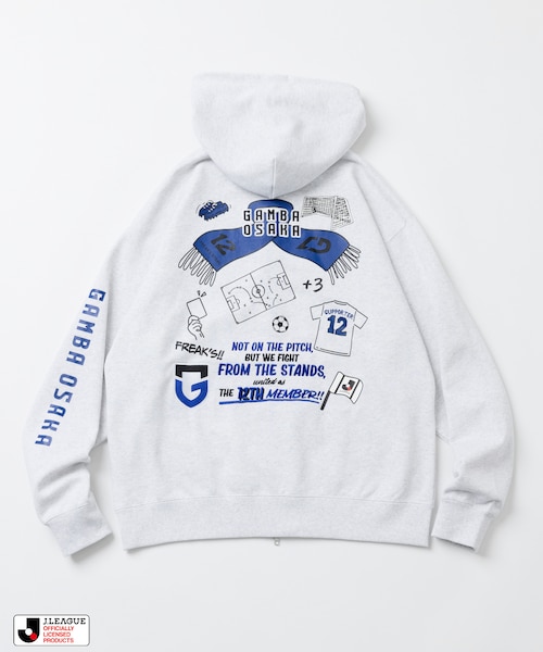 J.LEAGUE × FREAK'S STORE 別注SUPPORTERS ZIP HOODIE【ガンバ大阪