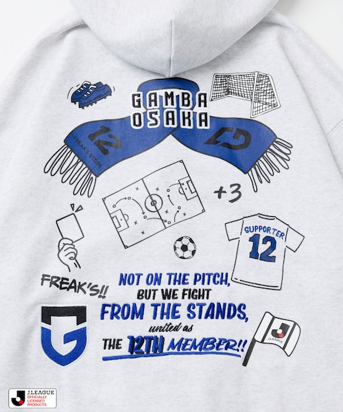 J.LEAGUE × FREAK'S STORE 別注SUPPORTERS ZIP HOODIE【ガンバ大阪