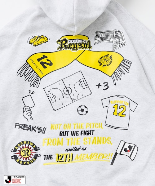 J.LEAGUE × FREAK'S STORE 別注SUPPORTERS ZIP HOODIE【柏レイソル