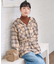 フード付き チェックシャツ チュニック