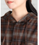 フード付き チェックシャツ チュニック