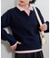 配色 レイヤードポロニット
