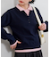 配色 レイヤードポロニット