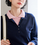 配色 レイヤードポロニット