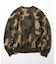 モヘア混 迷彩ジャカード クルーネックニット プルオーバー