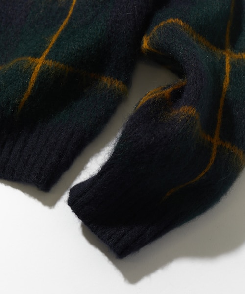 モヘア ウィンドチェック Vネックプルオーバー　グリーンチェックニット NAUTICA/モヘア ウィンドチェック Vネックプルオーバー｜Daytona Park