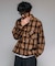 別注 フランネル クロップド ロングスリーブ ワークチェックシャツ