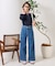別注  LISA LACE UP WIDE DENIM
