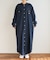 別注 リヨセルデニム ノーカラー シャツワンピース