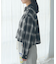 オンブレ チェックシャツ