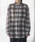 オンブレ シアー チェックシャツ