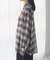 オンブレ シアー チェックシャツ