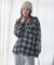 オンブレ シアー チェックシャツ