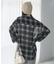 オンブレ シアー チェックシャツ