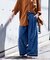 とろみ ワイドデニムパンツ＜セットアップ対応＞