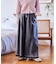 とろみ ワイドデニムパンツ＜セットアップ対応＞