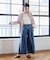 とろみ ワイドデニムパンツ＜セットアップ対応＞