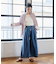 とろみ ワイドデニムパンツ＜セットアップ対応＞