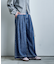 とろみ ワイドデニムパンツ＜セットアップ対応＞