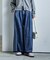とろみ ワイドデニムパンツ＜セットアップ対応＞