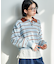 ポロ襟 ボーダー ショートニット