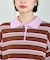 ポロ襟 ボーダー ショートニット