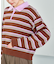 ポロ襟 ボーダー ショートニット