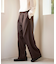 ワイドストレートシルエット ワンタック スラックスパンツ
