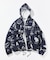 OCEAN総柄 ツイル ジップアップ  フードブルゾン