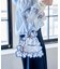 別注 配色ステッチ フラワー刺繍ショルダーバッグ