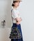 別注 配色ステッチ フラワー刺繍ショルダーバッグ