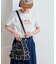 別注 配色ステッチ フラワー刺繍ショルダーバッグ