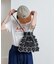 別注 配色ステッチ フラワー刺繍ショルダーバッグ